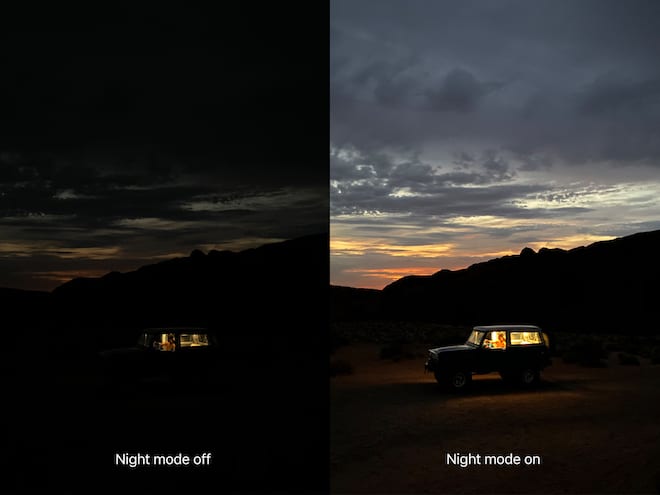 Cómo deshabilitar el modo nocturno en la cámara de tu iPhone